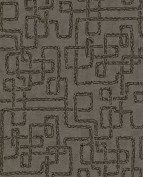 Vliestapete, braungrau,  Stoffimitat, 340233, Solange, Eijffinger