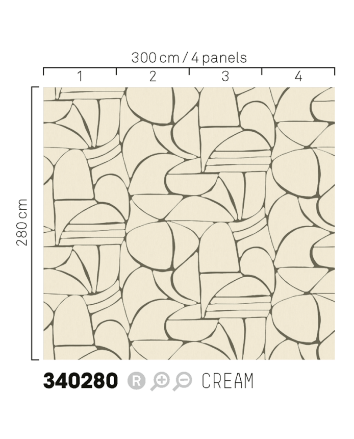 Vliestapete Wandbilder, creme, Ethno, 340280, Solange, Eijffinger