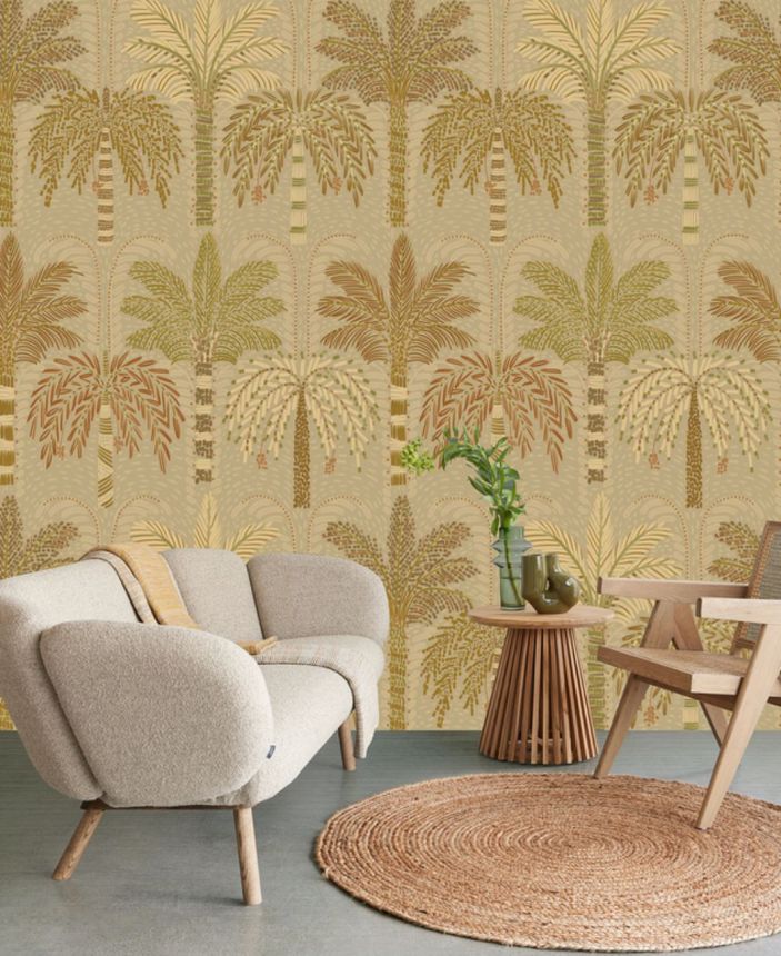 Vliestapete Wandbilder, beige, Palmen, 340292, Solange, Eijffinger