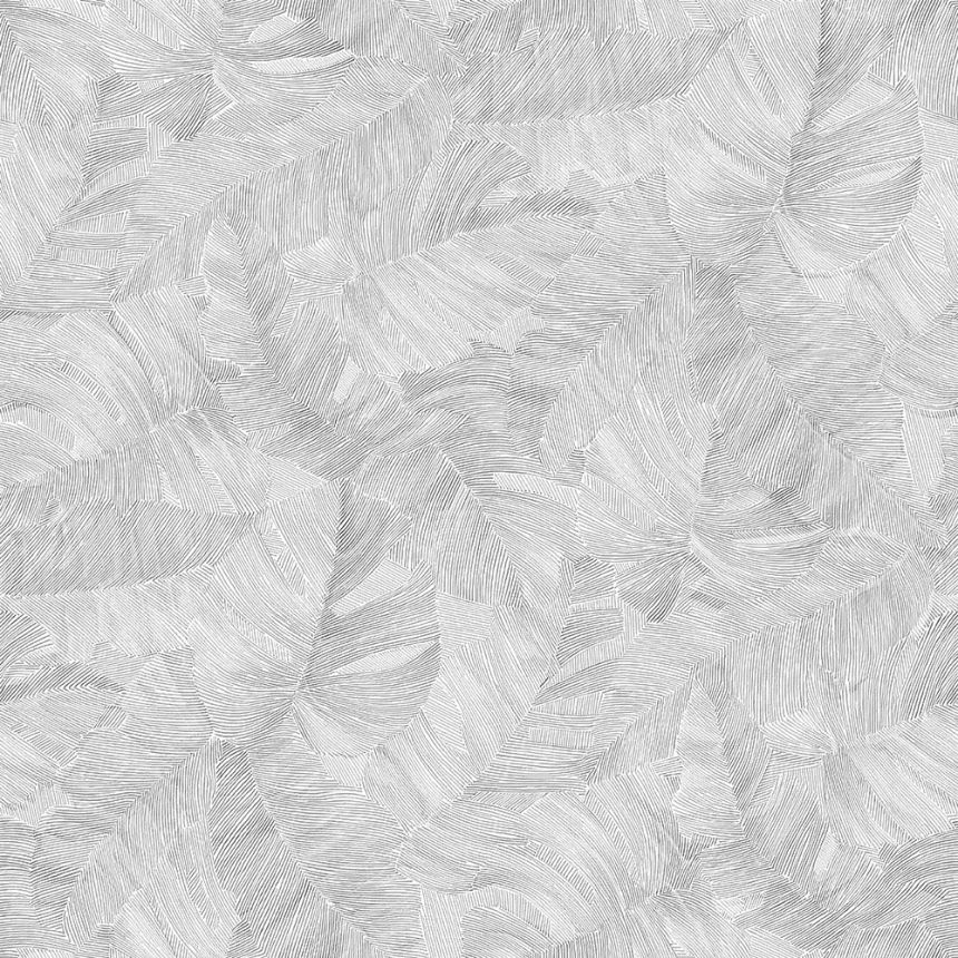 Weiß-graue Vliestapete, Blätter, A67603, Vavex 2026