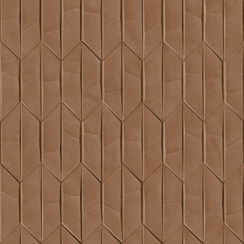 Braune geometrische 3D-Tapete, A65001, Arcadia, Grandeco