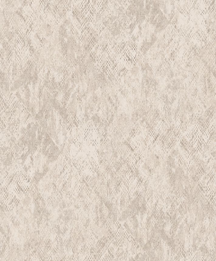 Vliestapete, beige, Schlangenhaut-Imitat, M33407, Nomade, Ugépa