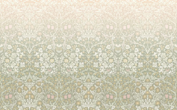 Vlies-Fototapete, grün-rosa, Blumen, Vögel, 125355, William Morris At Home