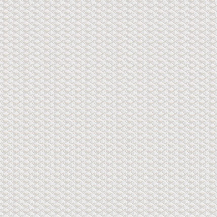 Luxuriöse geometrische Vliestapete, weiß-creme, Z15509, Mini Trend, Zambaiti Parati