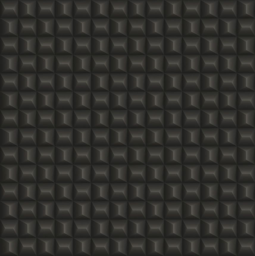 Luxuriöse geometrische Vliestapete, schwarz, Z15524, Mini Trend, Zambaiti Parati