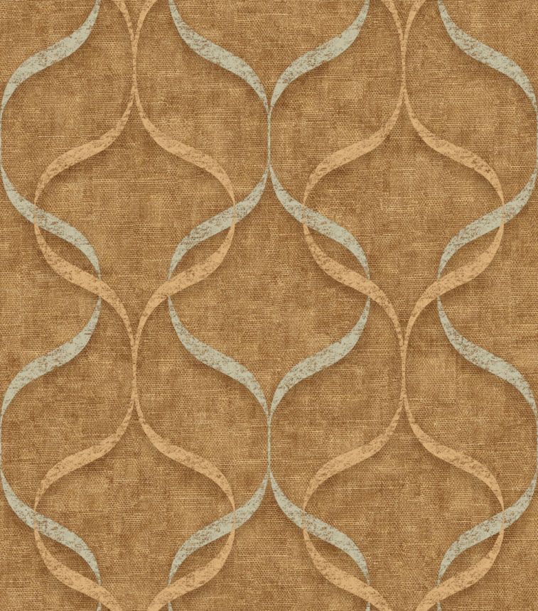 Luxus Vliestapete, ockerfarben, ornamenty, Z15526, Mini Trend, Zambaiti Parati
