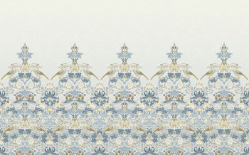 Vlies-Fototapete, blau, Blumen, Vögel, 125319, William Morris At Home