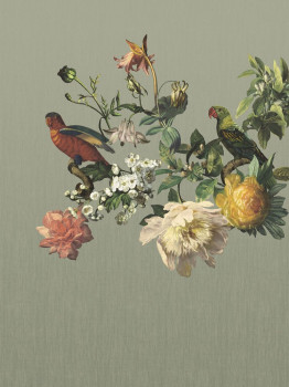 Vlies, Fototapete Blumen, Papageien 307402, 210 x 280 cm, Museum, Eijffinger