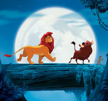 Kinder-Fototapete Disney, Vlies tapete Wandbilder, Der König der Löwen - Hakuna Matata, 111389, 300 x 280 cm, Kids@Home 6, Graham & Brown