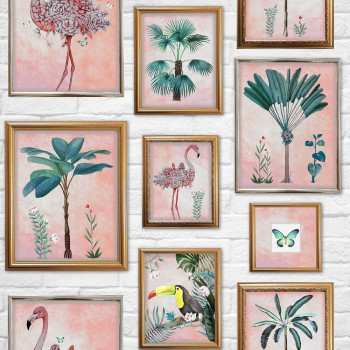 Tapete Gerahmte Bilder, Papiertapete 106946, Tropical Frame, Kids@Home 6, Graham & Brown