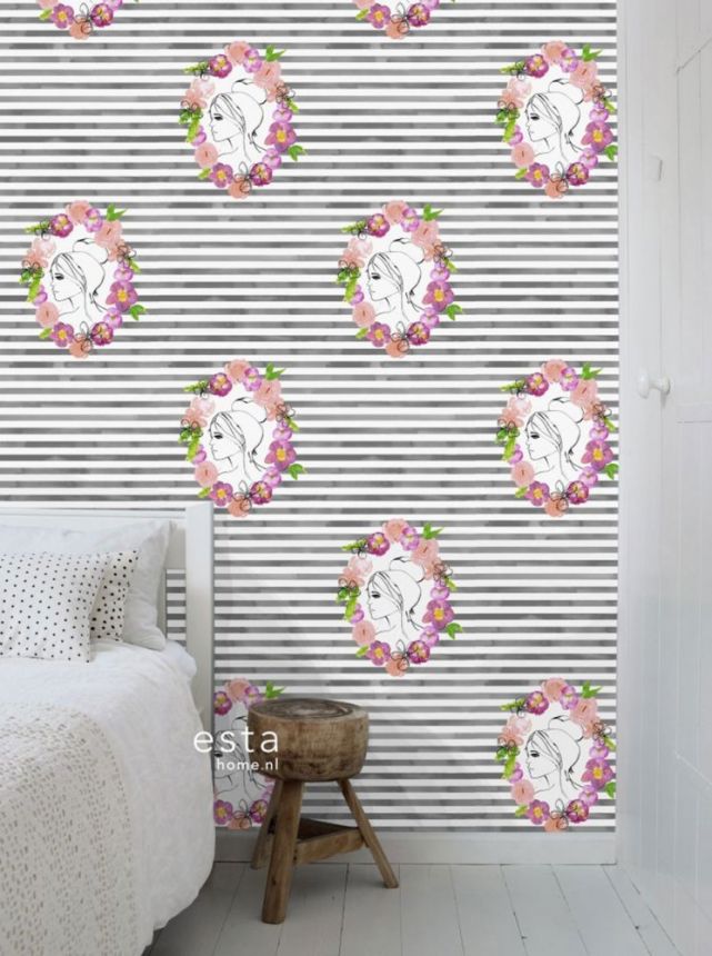 Non-woven wallpaper 158817, 46,5 x 837 cm, FAB, Esta