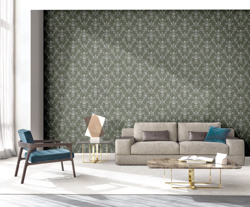 Embossed baroque wallpaper with ornaments Z46041, Trussardi 6, Zambaiti Parati