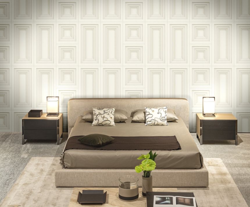 Non-woven wallpaper 3D effect, imitation of wall tiling Z46026, Trussardi 6, Zambaiti Parati