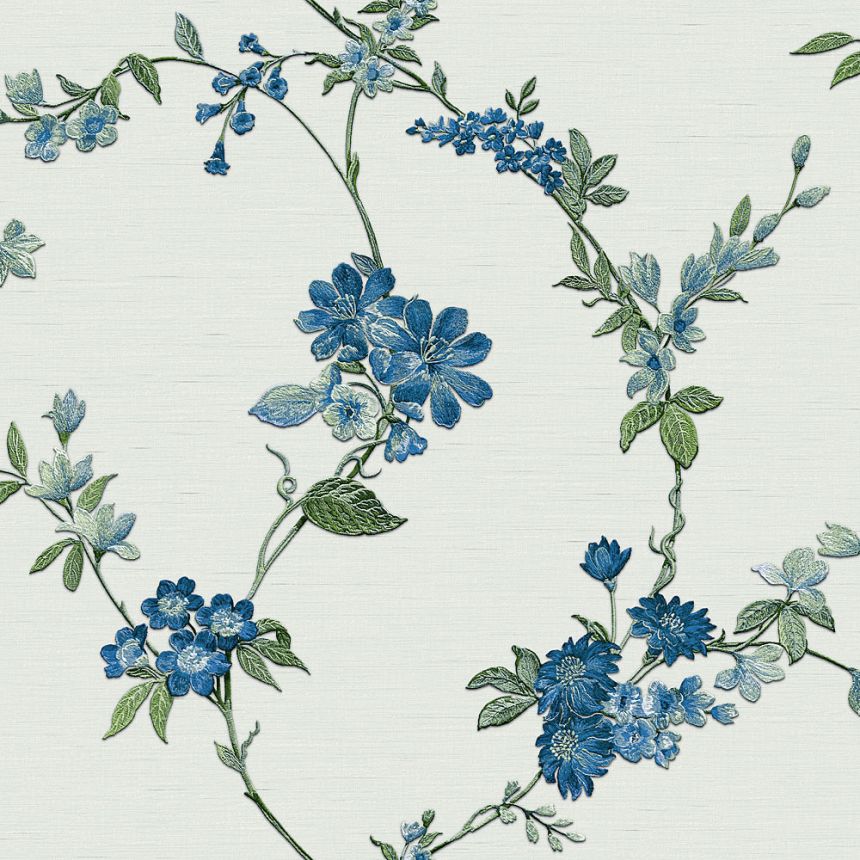 Luxus-Vliestapete mit Blumenmuster FT221213, Fabric Touch, Design ID