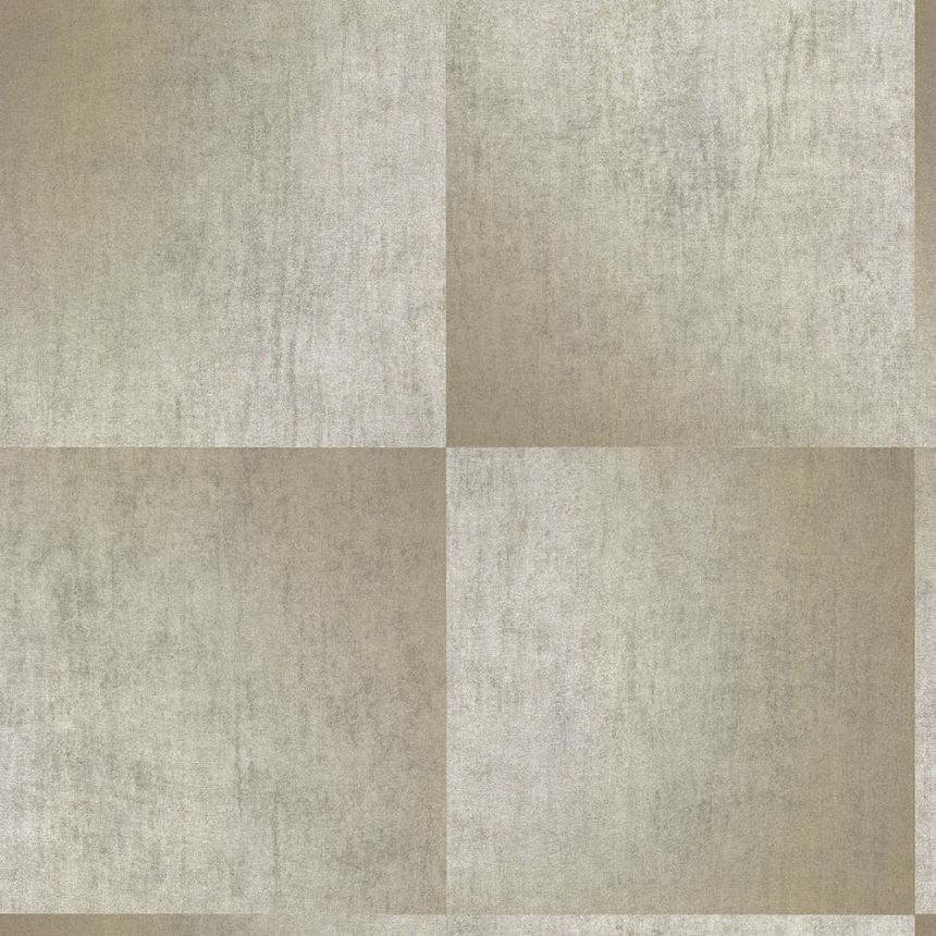 Grau-beige geometrische Vliestapete, Stoffstruktur 45252, Feeling, Emiliana