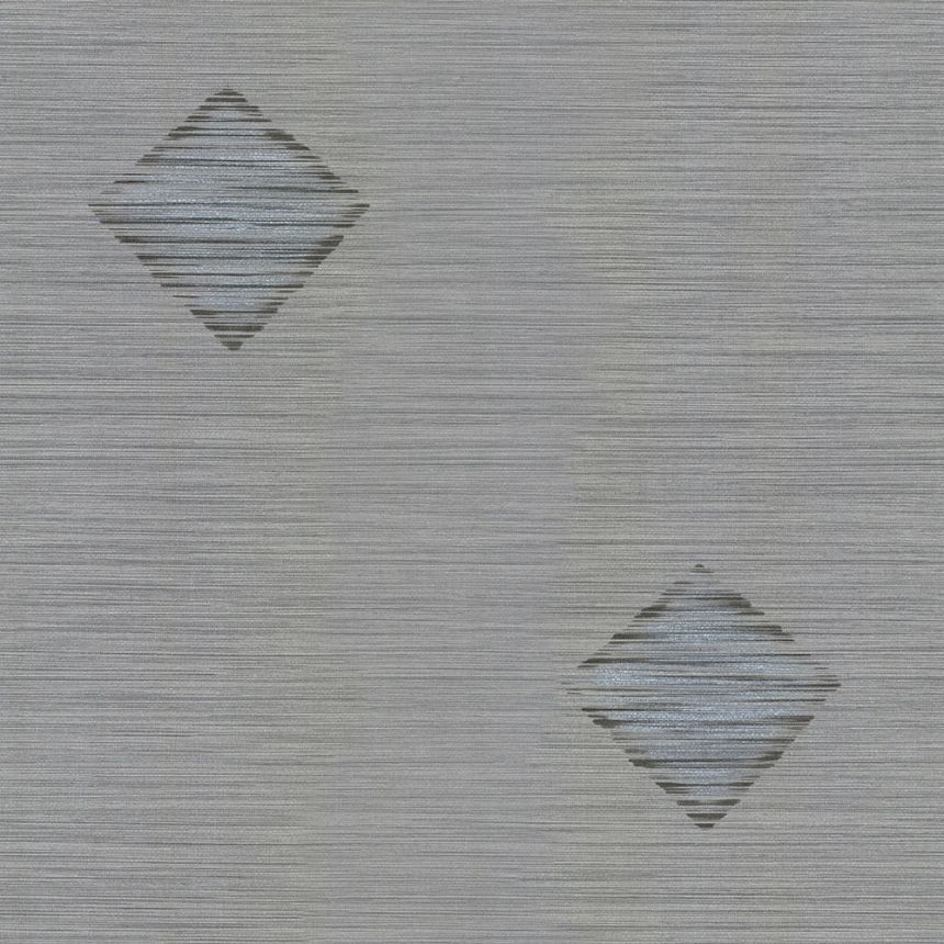 Grau-Silber Vliestapete, geometrisches Muster 45212, Feeling, Emiliana