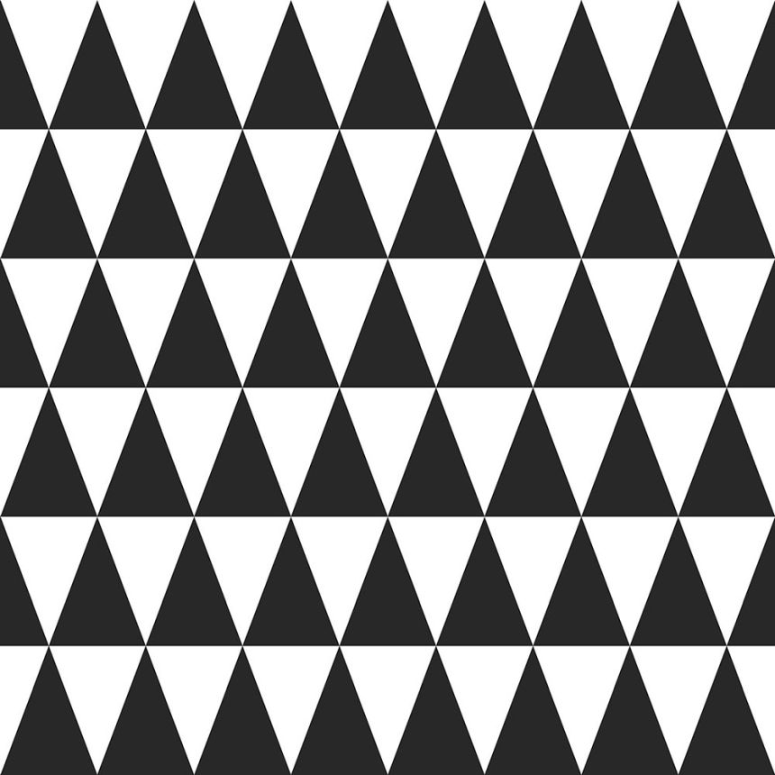 Vliestapete mit schwarzen und weißen Dreiecken 128845, Little Bandits, Black & White, Esta
