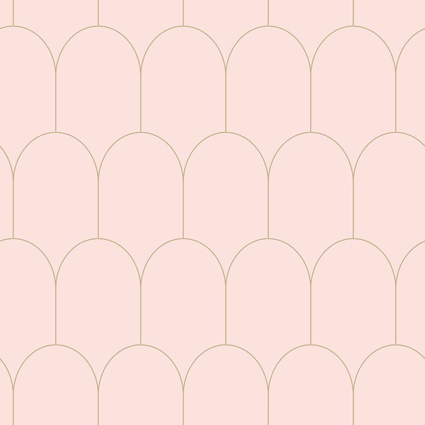 Rosa geometrische Vliestapete für die Wand 139201, Art Deco, Esta