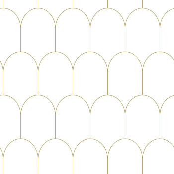 Weiße Vliestapete, geometrisches Bogenmuster 139139, Art Deco, Esta