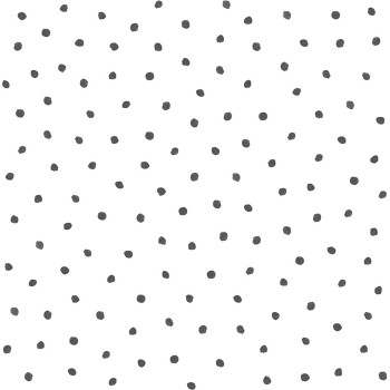 Weiße Vliestapete mit schwarzen Punkten 138934, Little Bandits, Black & White, Esta