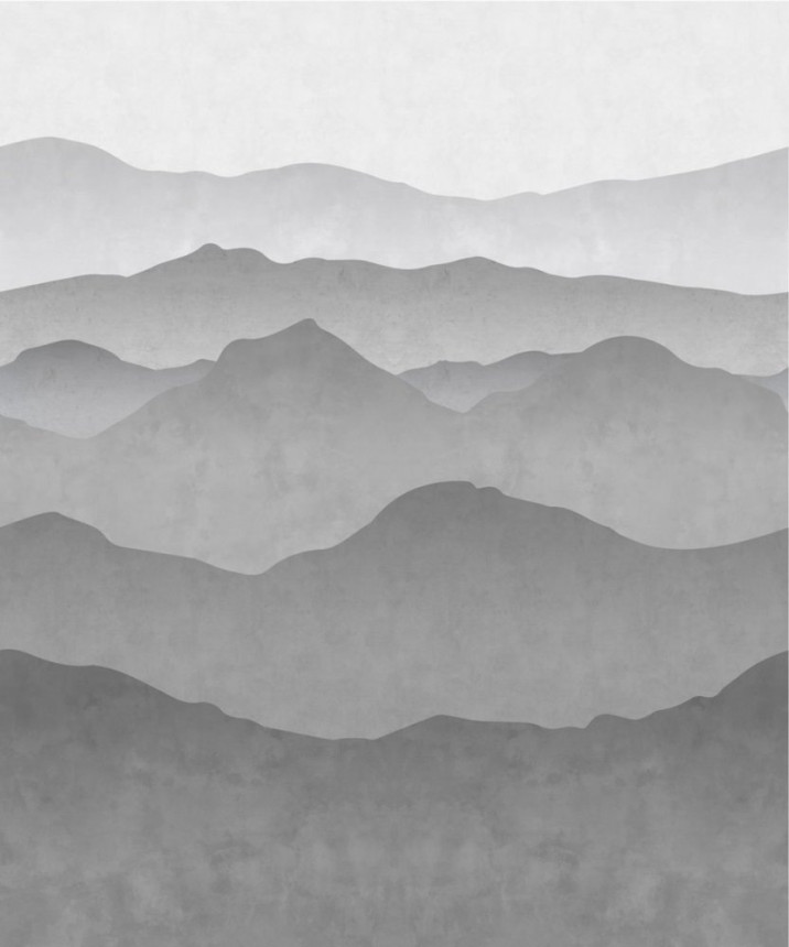 Vlies Fototapete, Schwarz-weiße Berglandschaft 158939, 250x300cm, Black & White, Esta
