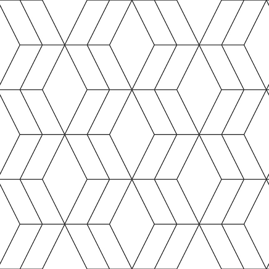 Schwarze und weiße geometrische Vliestapete 139149, Black & White, Esta