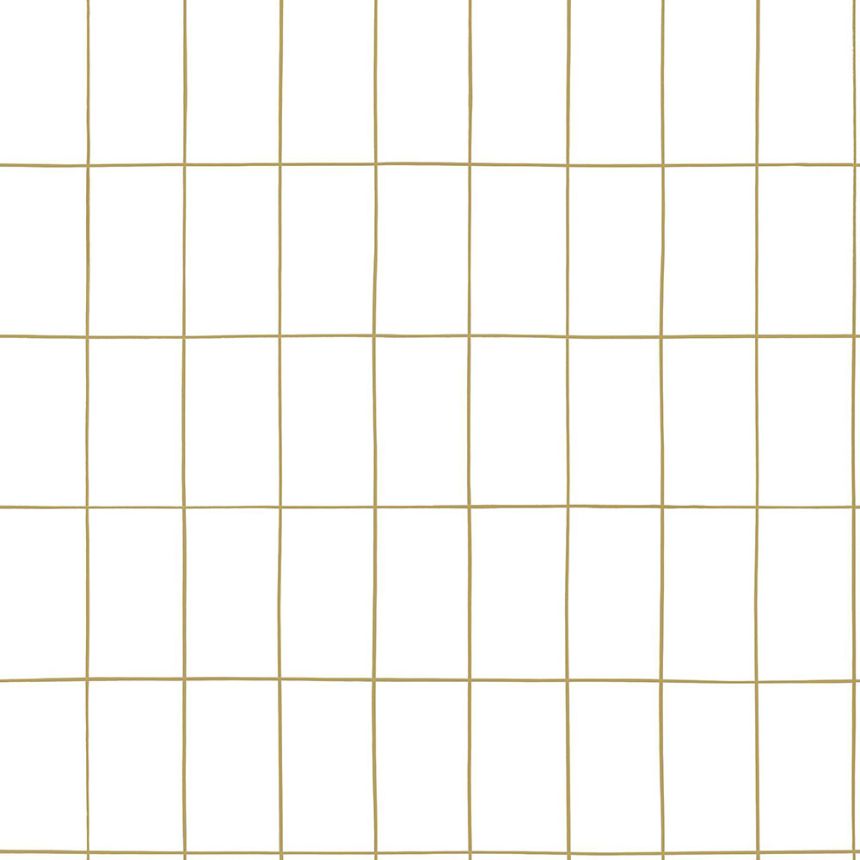 Weiße Vliestapete, goldene Umrisse von Rechtecken 139131, Black & White, Esta