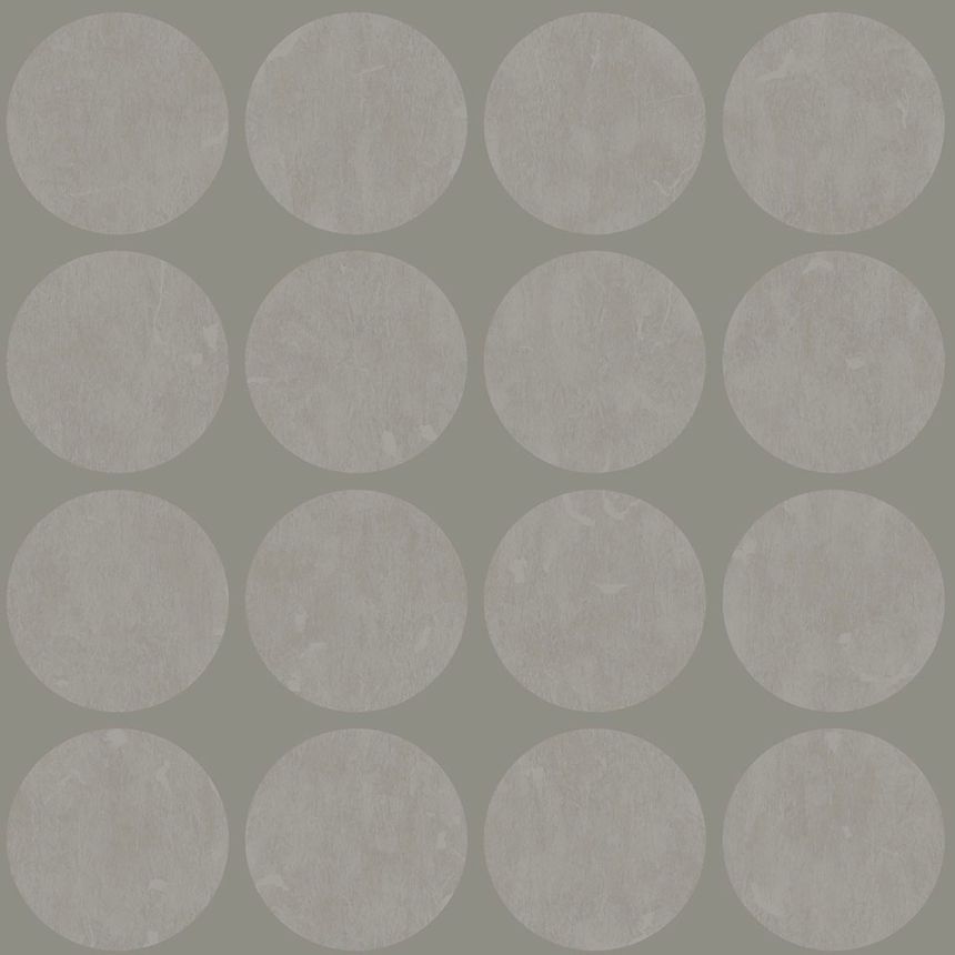 Braune Vliestapete, matte Punkte auf metallischem Hintergrund 347609, Matières - Metal, Origin