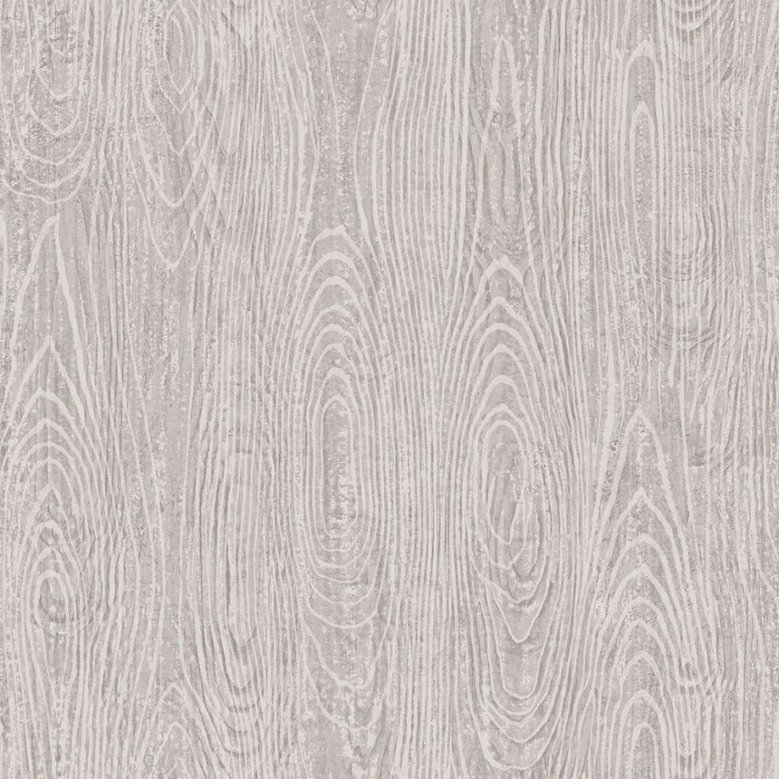 Metallic silber / grau-beige Vliestapete für die Wand, Holzimitat 347555, Matières - Wood, Origin