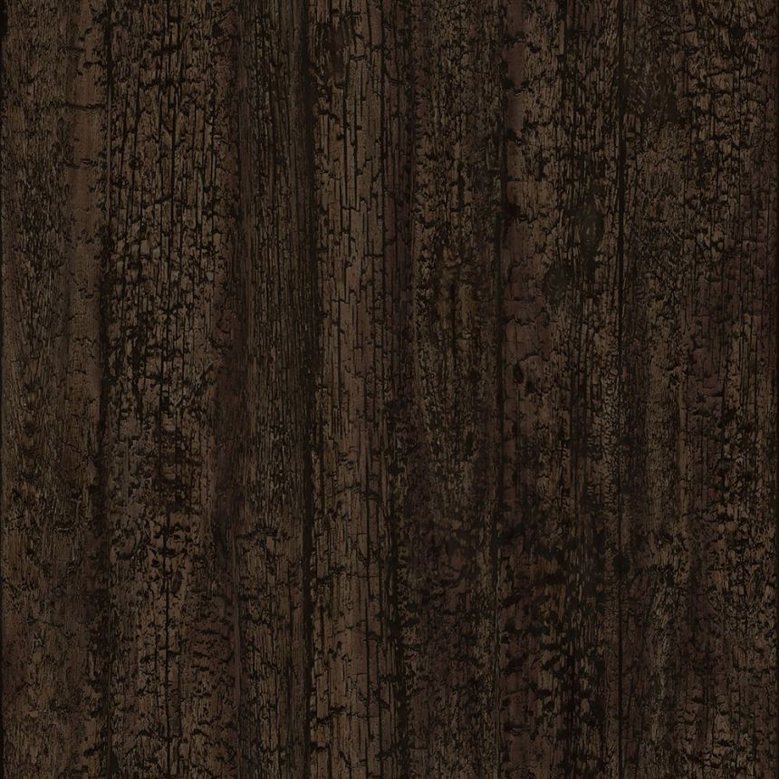 Dunkelbraune Vliestapete, Holzimitat 347527, Matières - Wood, Origin