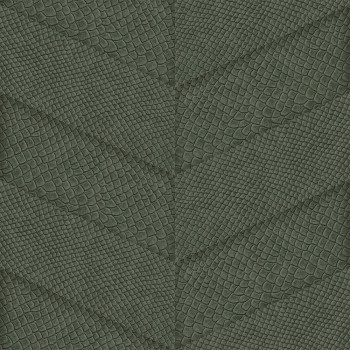 Grüne Vliestapete, Parkett-Ledermuster 347793, Luxury Skins, Origin