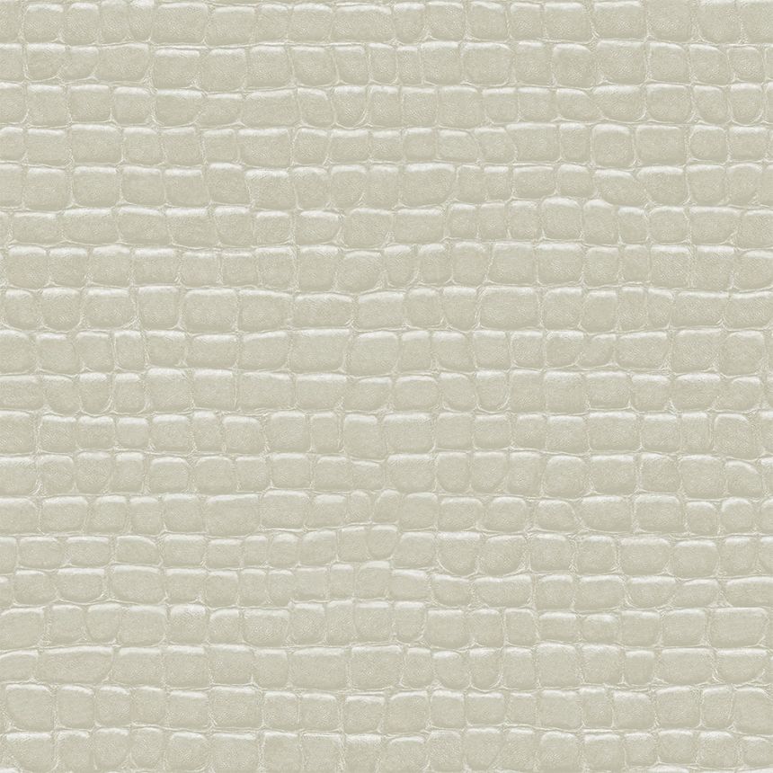 Grau-beige Vliestapete, Krokodillederimitat 347777, Luxury Skins, Origin