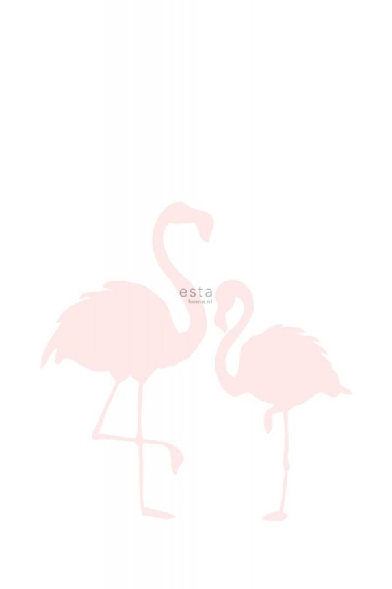 Vlies Kindertapete Rosa Flamingos 158838, 1,86 x 2,79 m, Little Bandits, Esta