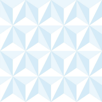 Blau-weiße Vliestapete für die Wand, 3D Sternenmuster 138912, Little Bandits, Esta