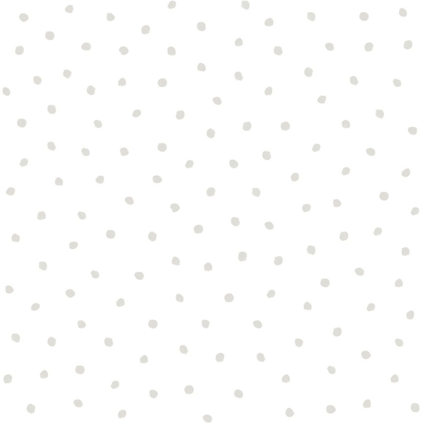 Weiße Vliestapete mit grauen Punkten 138935, Little Bandits, Esta