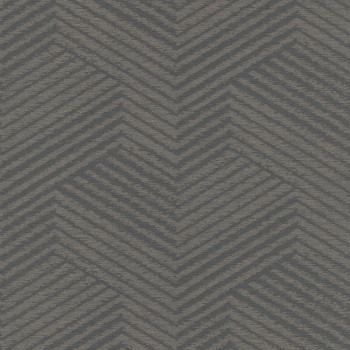 Geometrische braune Vliestapete, glänzende Finish EE2104, Elementum, Grandeco