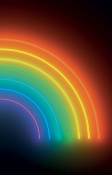 Fototapete, Neon Regenbogen GVD24303, 180 x 280 cm, Good Vibes, Decoprint