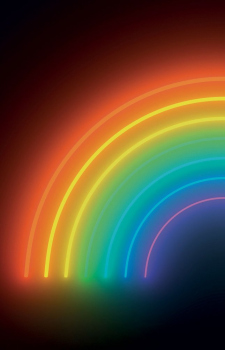 Fototapete, Neon Regenbogen GVD24302, 180 x 280 cm, Good Vibes, Decoprint