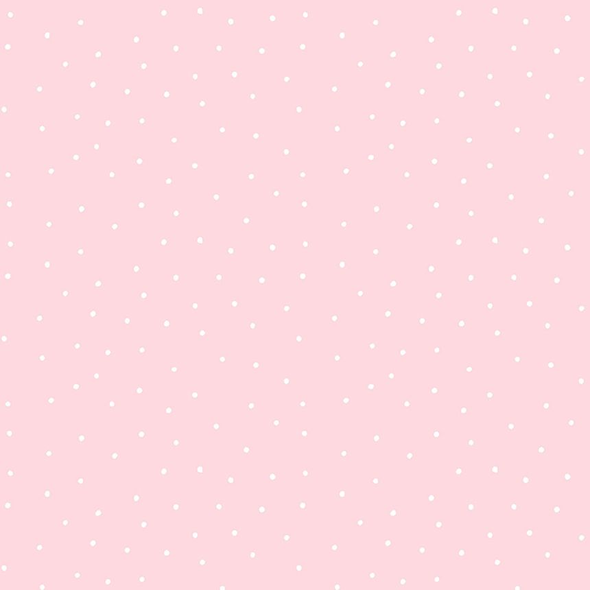 Pinke Papiertapete, weiße Punkten 459-2, Pippo, ICH Wallcoverings
