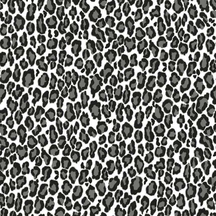 Schwarz-weiße Tapete, Leopardenfell-Imitat, Vliestapete 136810, Paradise, Esta Home