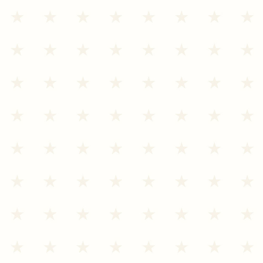 Weiße Tapete mit beigen Sternen, Vliestapete 346828, Precious, Origin