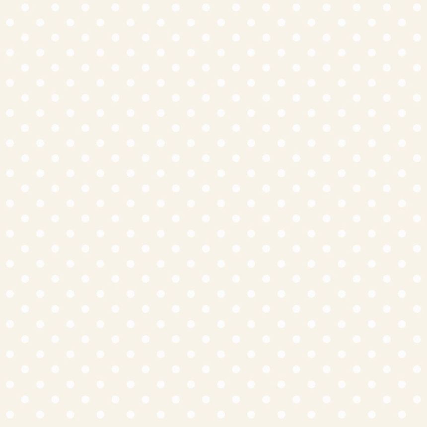 Tapete - weiße Tupfen auf einem beigen Metallic-Hintergrund, Vliestapete 346817, Precious, Origin