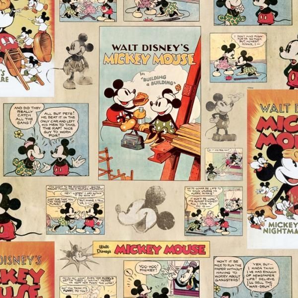 Kindertapete, Papiertapete 70-242 Disney, Mickey Vintage Episode, Kids&Home 6, Graham & Brown,