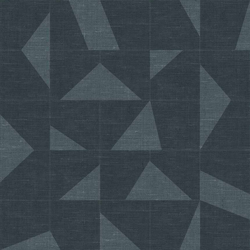 Blaue Tapete mit geometrischen mustern, Vliestapete 347756, Natural Fabrics, Origin