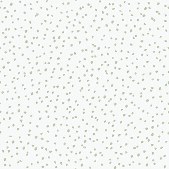 Weiße Kindertapete mit grünen Flecken, Vliestapete L99304, My Kingdom, Ugépa