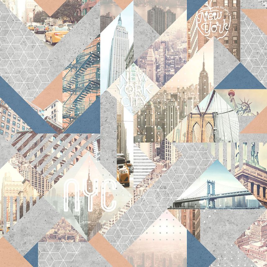 Collage-Tapete - New York, Vliestapete M51005, Loft, Ugépa