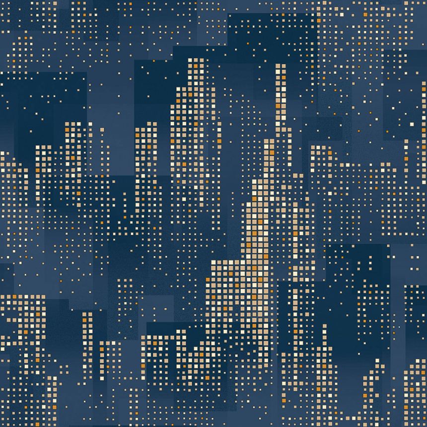 Grafiktapete mit metallischen Elementen - Stadt, Vliestapete M46301, Loft, Ugépa