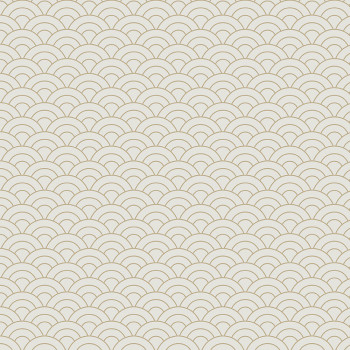 Beige-goldene Tapete, gewölbtes Muster 6506-2, Batabasta, ICH Wallcoverings