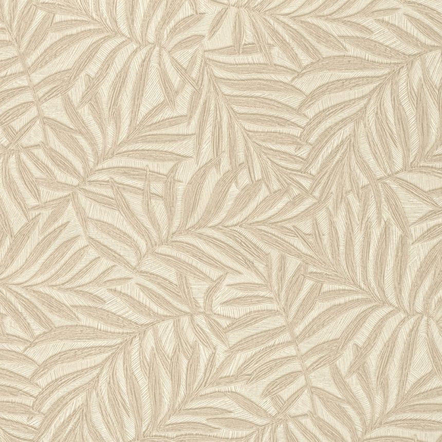 Beige Tapete, Natur - Blätter 31804, Textilia, Limonta