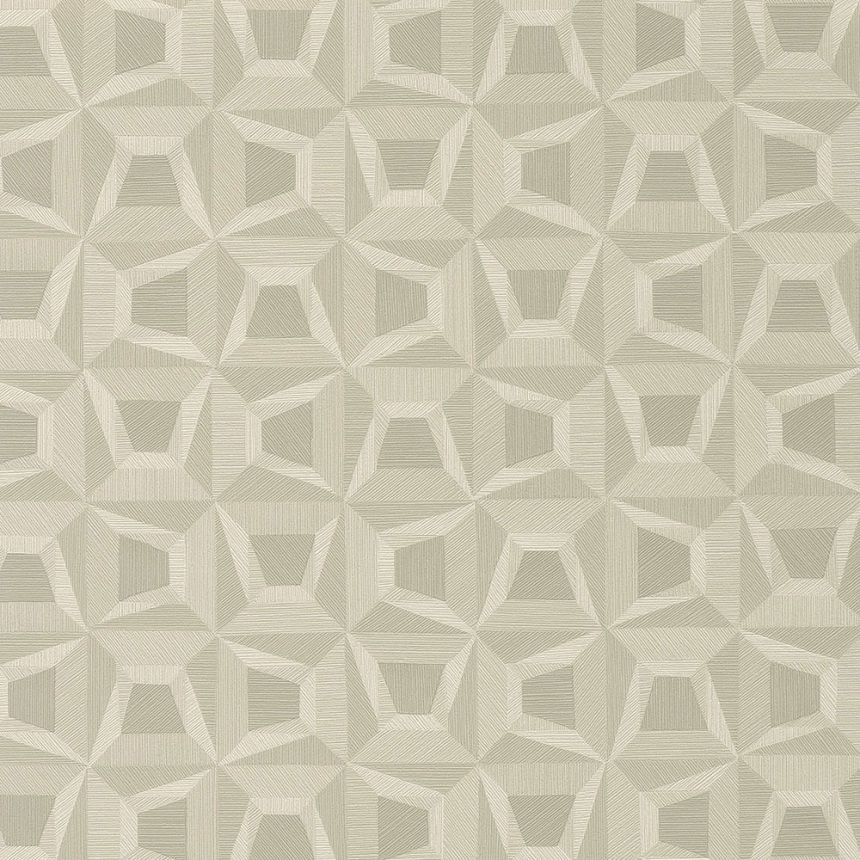 Beige Tapete mit geometrischen Mustern 31904, Textilia, Limonta